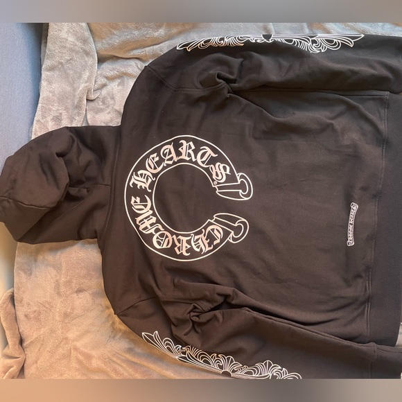 Chrome Hearts Horseshoe Floral Cross Sleeve Zip Up Hoodie - Picture 2 of 7